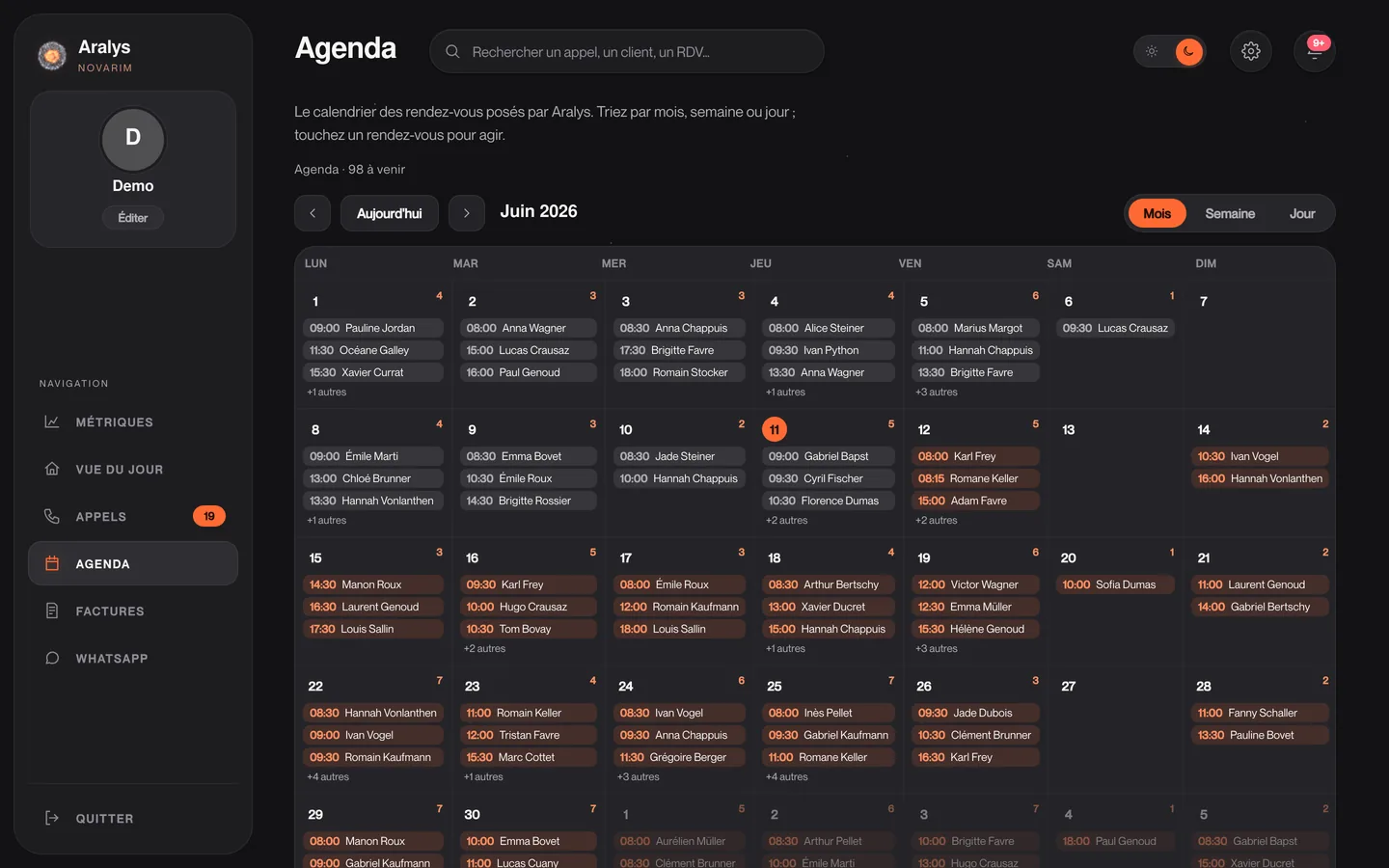 Agenda — Les rendez-vous, déjà posés dans votre calendrier.